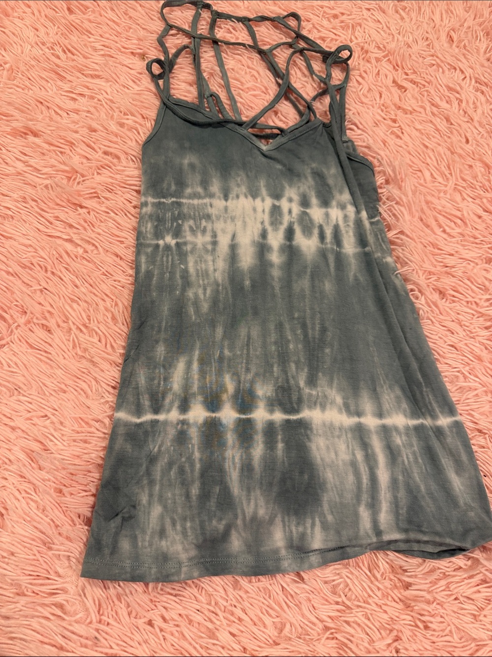 Strappy Tie-Dye Cami Tank Top -